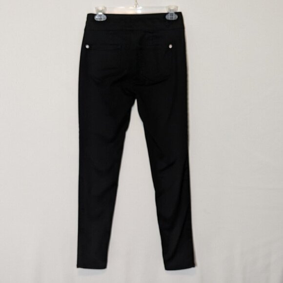 LOVE FIRE, Black Zip Skinny Jeans Jeggings; Mid-Rise; Size 5 Juniors - Picture 3 of 6